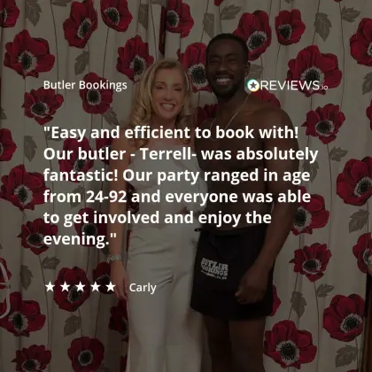 Wow this was the best review we have seen in a while! MASSIVE well done to our brilliant butler Terrell, and thanks very much to Carly for choosing us for your special event. ❤️ #buffbutlers #henparty #henpartyideas
